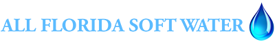 All Florida Soft Water Blue logo with a water drop.